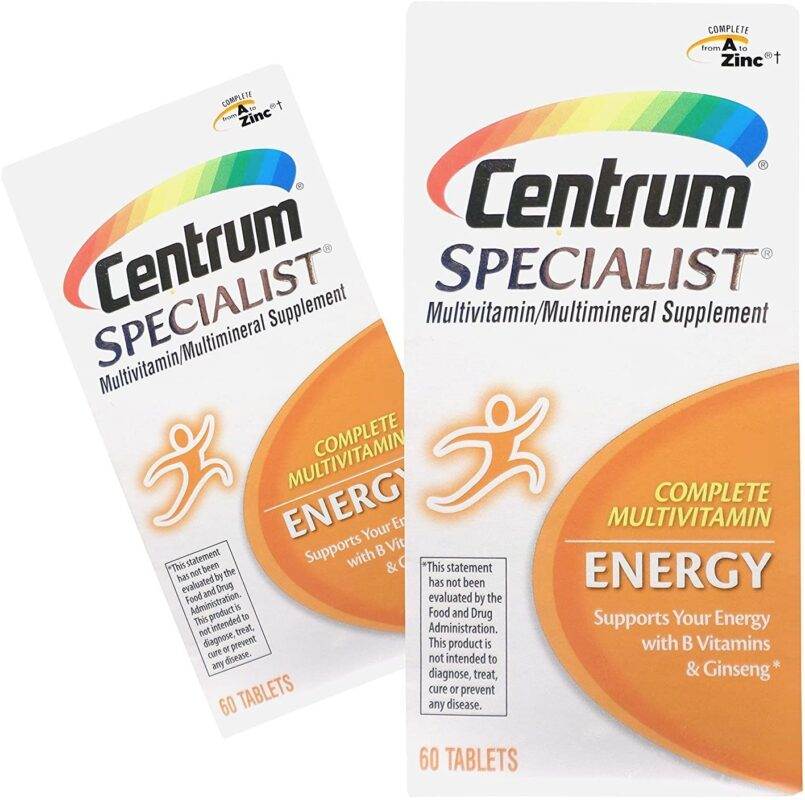 2 Pack) Centrum Specialist Energy, Multivitamin Tablets, 60Ct Ea Best