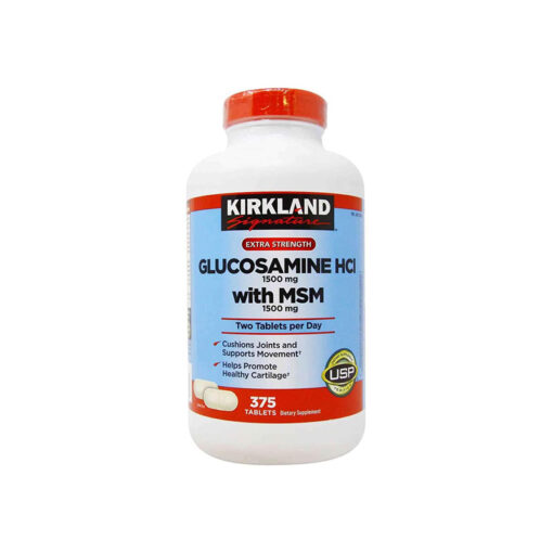 Kirkland Signature Extra Strength Glucosamine HCI 1500mg With MSM 1500mg 375 Tablets 1