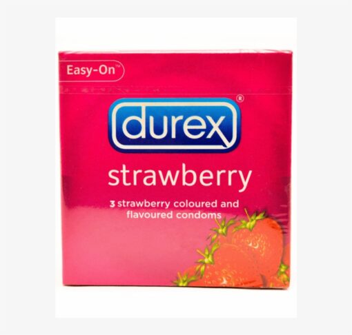 Durex Extra Thin Wild Strawberry Flavoured Condoms For Men 3 pack